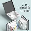 Interruptor de Vidrio Templado Ultrafino para Hogar Tipo 86 de Pared Control Sencillo Doble Gris Panel de Enchufe de Cinco Orificios de Un Polo