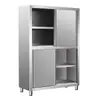 Gabinete de Cocina de Acero Inoxidable 304 para Uso Doméstico, Gabinete de Almacenamiento para Vajilla con Cajones, Gabinete de Almacenamiento con Puerta Deslizante para Vajilla