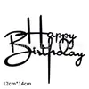 Decoración Acrílica Grande para Pastel Transfronteriza con Texto en Inglés Feliz Cumpleaños Inserto para Pastel Suministros para Fiestas Fabricante