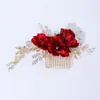 Accesorios para el Cabello de Cristal Rojo Transfronterizos Novedosos Accesorios para Peinados de Banquete Accesorios para el Cabello de Novia Peine Accesorios para el Cabello Venta al por Mayor