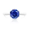 Anillo Clásico de Seis Garras Corte Rosa de Piedra Preciosa de Color Más Vendido en Transmisión en Vivo, Diamante de Alto Carbono Súper Brillante, Chapado en Oro Real, Anillo de Moda Versátil