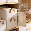Caja de Almacenamiento de Algodón y Lino Tianshan Almacenamiento de Ropa Organizador de Pantalones Organizador de Cajones Hogar Tela Plegable Cesta de Almacenamiento para Armario