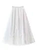 Saia de Bolo Patchwork em Renda 2026 Primavera, Verão, Outono, Inverno Novo Estilo Saia Midi Saia Longa Evasê Saia de Tule Bufante