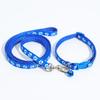 Correa para Perro y Gato Set de Collar y Correa para Mascotas Perros Pequeños y Medianos Huella de Perro Cuerda de Correa para Perro y Gato