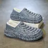 Pantuflas de Algodón Gruesas de Invierno para Pareja con Terciopelo, Cálidas e Impermeables, Pantuflas de Lana para el Hogar, Zapatos de Algodón