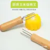 Tenedor de Maíz de Tres Púas Tenedor para Barbacoa Aguja para Asar Maíz Brocheta para Barbacoa Acero Inoxidable Palo de Moxa Moxibustión Extensor de Palo de Moxa