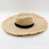 Sombrero de Paja Jazz de Ala Ancha Tejido de Comercio Exterior de Verano Estilo para Mujer Sombrero de Paja Lafite de Ala Ancha Sombrero de Paja de Playa