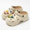 Zuecos de Suela Gruesa para Mujer, Novedad Verano 2026, Sandalias de Playa Antideslizantes y Antiolor para Exteriores, Pantuflas que Aumentan la Altura con una Sensación Suave al Caminar