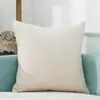 Cojín lumbar rectangular premium para sofá, estilo de lujo ligero, cojín decorativo de algodón y lino engrosado, cuadrado de tela de lino de lujo ligero para oficina