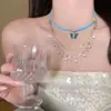 Collar de Mariposa Dulce y Fresco para Niña, Exquisito y de Moda, Borla Metálica Resistente, Versátil y Único, Cadena Elegante para Clavícula para Mujeres