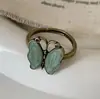 Anillo Abierto para Mujer, Set de Anillos Estilo Minimalista, Joyería Dulce y Fresca Estilo Chica Popular, Anillo de Mariposa de Alta Gama