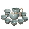 Juego de Té Ge Yao traje Bandeja de Té Hogar Oficina Lujo Ligero Estilo Chino Cerámica Tetera Kung Fu Tazón con Tapa Taza de Té Caja de Regalo