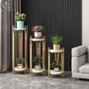 Estilo Lujo Ligero Nórdico Estante para Flores Mueble de TV de Piso Sala de Estar Interior Moderno Estante para Flores Estilo Jardín Monet