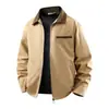 Chaqueta de Moda Americana Transfronteriza para Hombre Primavera y Otoño Nueva Retro Color Sólido Top para Hombre Chaqueta Casual Hombre Guapo de Moda