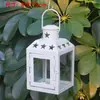 Suporte de Vela Retrô Europeu Lanterna à Prova de Vento Arte em Ferro Oca de Chão Mini Lanterna Estilo Casa Americana Ornamento de Iluminação para Caminho de Pátio