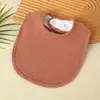 Babero con Forma de U para Bebé Comercio Exterior Transfronterizo Algodón Crepé Babero para Comer Bebé Color Sólido Recién Nacido Toalla para Saliva Anti-Escupitajo