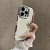 Textura de Cuero Denim Electrochapado Adecuado para Funda de Teléfono Móvil Apple 17Promax Piel Táctil Todo Incluido Agujero Grande Funda Protectora Iphone16