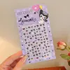 Lindas Pegatinas para Uñas Sanrio para Niños, Pegatinas de Uñas Desgastables, Parches para Uñas de Kuromi, Juguetes de Dibujos Animados para Niños