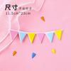 Decoración de Pastel Esponja EVA Bandera Triangular Bandera de Color Bandera para Jalar Tarjeta Diosa Cumpleaños Infantil Mesa de Postres Disfraz
