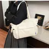 Bolsa de Tela Transfronteriza Estilo Bolso Tote Simple Estilo Coreano para Mujer, Bolso de Hombro de Gran Capacidad para Viajes, Bolso de Mano de Nylon Moderno y Versátil