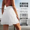 Nueva falda deportiva para mujer estilo europeo y americano, de cintura alta, secado rápido, anti-exposición, falda plisada de yoga, falda de tenis para fitness al aire libre