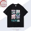 Merchandising de Azure Blue Archive Camiseta de Manga Corta Chica Fantasma Kazuko Verano Unisex Anime Cosplay Algodón Media Manga