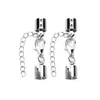 2-8mm Ponto de Cobre Corda de Couro Fivela de Conexão para Pulseira Fivela de Corda Enrolada Acessórios para Joias Artesanais DIY