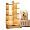 Estante de Livros Simples Prateleira de Chão Rack de Armazenamento Armário de Parede Integrado para Sala de Estar Armário de Armazenamento Rack de Armazenamento Doméstico Estante de Livros para Escritório
