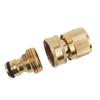American Brass 3/4 Conector Rápido para Manguera Conexión de Tubería de Agua de Jardín Conector Macho y Hembra Accesorios Conector Rápido de 6 Puntos