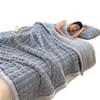 Manta jacquard gruesa de grado A, manta de forro polar tafetán de doble cara, manta multifuncional para oficina y coche, manta de doble capa
