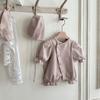 Ropa para Recién Nacidos Primavera Bebé Manga de Capullo de Flor Abertura Lateral Solapas Broches Bolsa de Culo Ropa Íntima Ropa Exterior para Bebé Ropa para Gatear