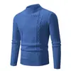 Suéter Pulôver Casual Slim Fit Masculino Novo Inverno 2026, Tricô Masculino Plus Size, Suéter de Segunda Pele Masculino