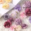 Conjunto de Design de 20 Peças de Flores Artificiais para Materiais DIY, Acessórios de Cabelo Hanfu, Decorações de Casamento e Arranjos de Flores Artificiais