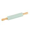 Masa de harina para piel de dumpling mediana dumpling mango de madera maciza antiadherente rodillo para hornear doméstico rodillo de silicona