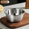 Bacia de Aço Inoxidável 304 Grau Alimentício Atacado Bacia para Lavar Legumes na Cozinha Bacia Doméstica para Sopa Bacia Espessada Multifuncional para Sovar Massa Bacia para Legumes