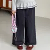 Conjunto de Ropa de Primavera para Niñas 2026 Nuevo Elegante Estilo Coreano Conjunto de Camiseta de Manga Larga en Capas y Pantalones de Pierna Ancha para Niños Mayores