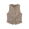 Transfronteiriço AliExpress Roupas Femininas Novas Comércio Exterior ZR em estoque terno Colete Xadrez Colete Pequeno Saia Duas Peças