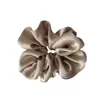 Goma de pelo de satén estilo coreano, elegante y sencilla, para moños de mujer, cuerda para el pelo, retro francés, vintage, plisada