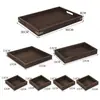 Bandeja de nueve compartimentos madera de bambú estilo japonés postre snack plato de fruta seca decoración de compromiso boda caja de fruta seca hogar barato