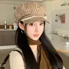 Gorro Octagonal de Lana para Mujer Otoño e Invierno 2026 Gorro de Artista Vintage que Hace que la Cara Parezca Más Pequeña, Boina Versátil