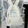 Mochila Pequena Fresca Estilo Coreano 2025 Feminina Fofa com Laço Mochila de Menina Mochila Escolar para Estudante de Ensino Fundamental