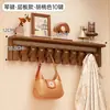 Perchero de pared con forma de tecla de piano de madera maciza, perchero de pared para dormitorio, recibidor o detrás de la puerta de entrada, perchero para abrigos y sombreros sin necesidad de taladrar