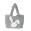 Bolso Acolchado Otoño e Invierno Nuevo Bolso Cruzado de Gran Capacidad para Mujer Patrón de Conejo de Dibujos Animados Bolso de Hombro Maletín Bolso para Viajes