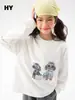 Camiseta Infantil de Manga Longa para Meninas 2026 Outono Novo Estilo Crianças Menina Estilosa Crianças de Meia-Idade e Mais Velhas Top de Outono Camada Base 1