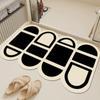 Alfombra de Piso Simple Estilo Americano Hogareña Baño Alfombra Absorbente Resistente a la Suciedad Antideslizante Secado Rápido Alfombra de Piso de Diatomeas para Entrada de Baño