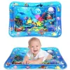 Esterilla de Agua Inflable para Bebé en Stock, Esterilla de Agua de PVC Ecológico con Peces del Océano para Gatear, Cojín para Golpear Bebé