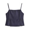 Aliexpress 2025 Verano Nuevo Moda Estilo Europeo y Americano Sexy Ajustado sin Espalda Camisola Top de Mezclilla para Mujer