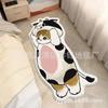 Fábrica de alfombras de cachemir con diseño de gato, venta al por mayor, para sala de estar, dormitorio, alfombra lavable a máquina, linda alfombra de dibujos animados para ventana salediza, manta para mesita de noche