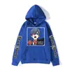 Casaco de moletom transfronteiriço Anime Black Deacon com estampa de moletom Outono Solto Casaco de marca da moda Masculino Outono