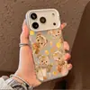 Urso Manteiga Fofo Adequado para 17Promax Apple 13 Capa de Celular Iphone16 Anime 15 Personalidade 14 Grafite
